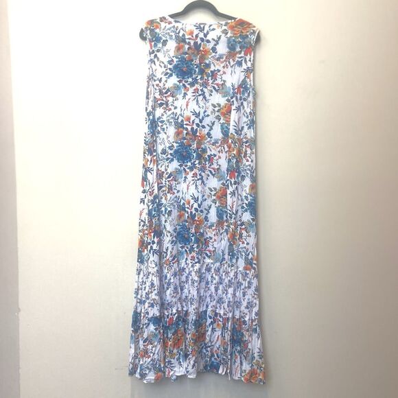 Chadwicks of Boston Floral Pleated Sleeveless Midi Dress Size S Cottage … - Picture 5 of 6